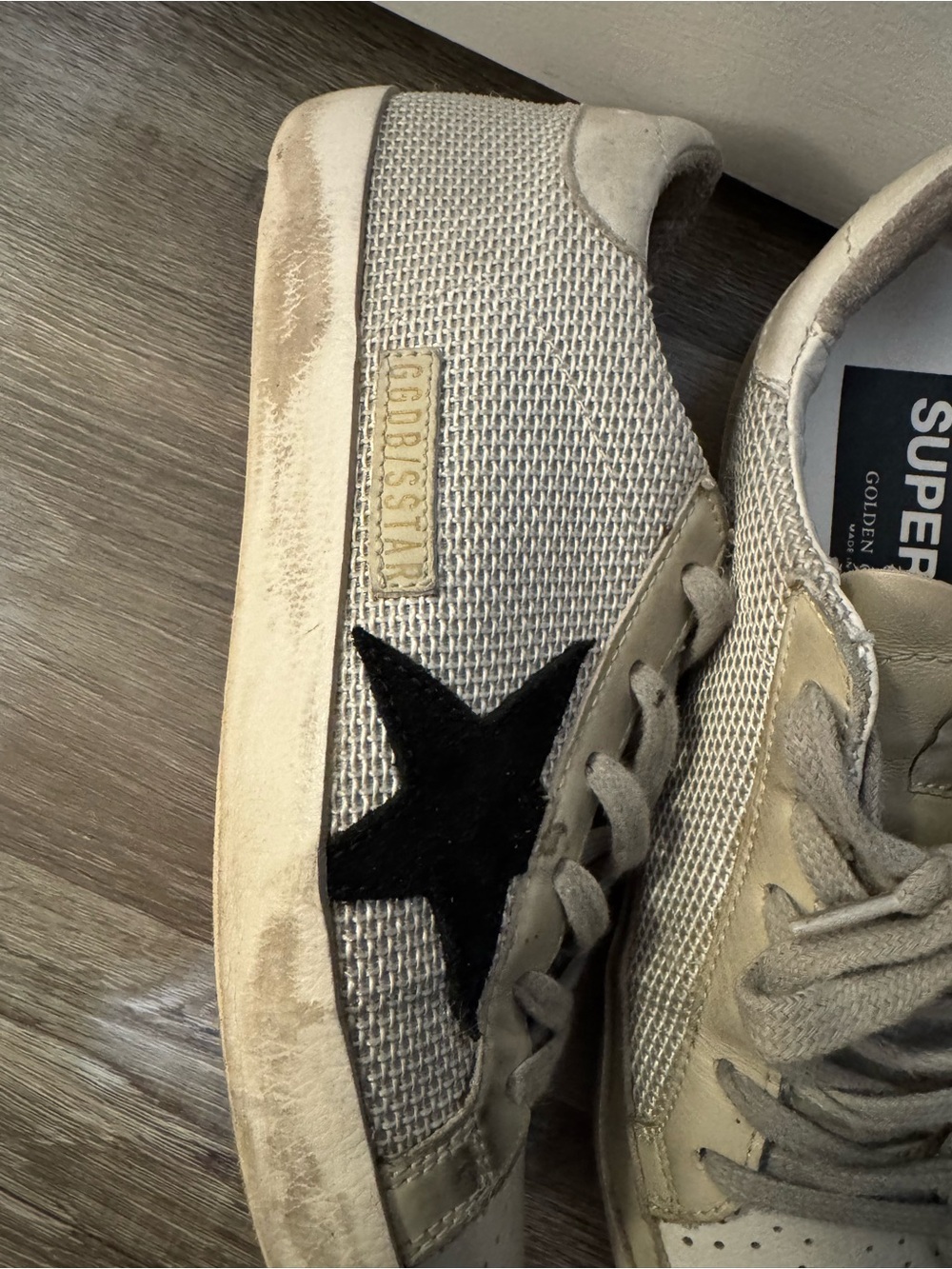 Golden Goose Women’s Super-Star sneakers in leather with mesh insert - Picture 5 of 5